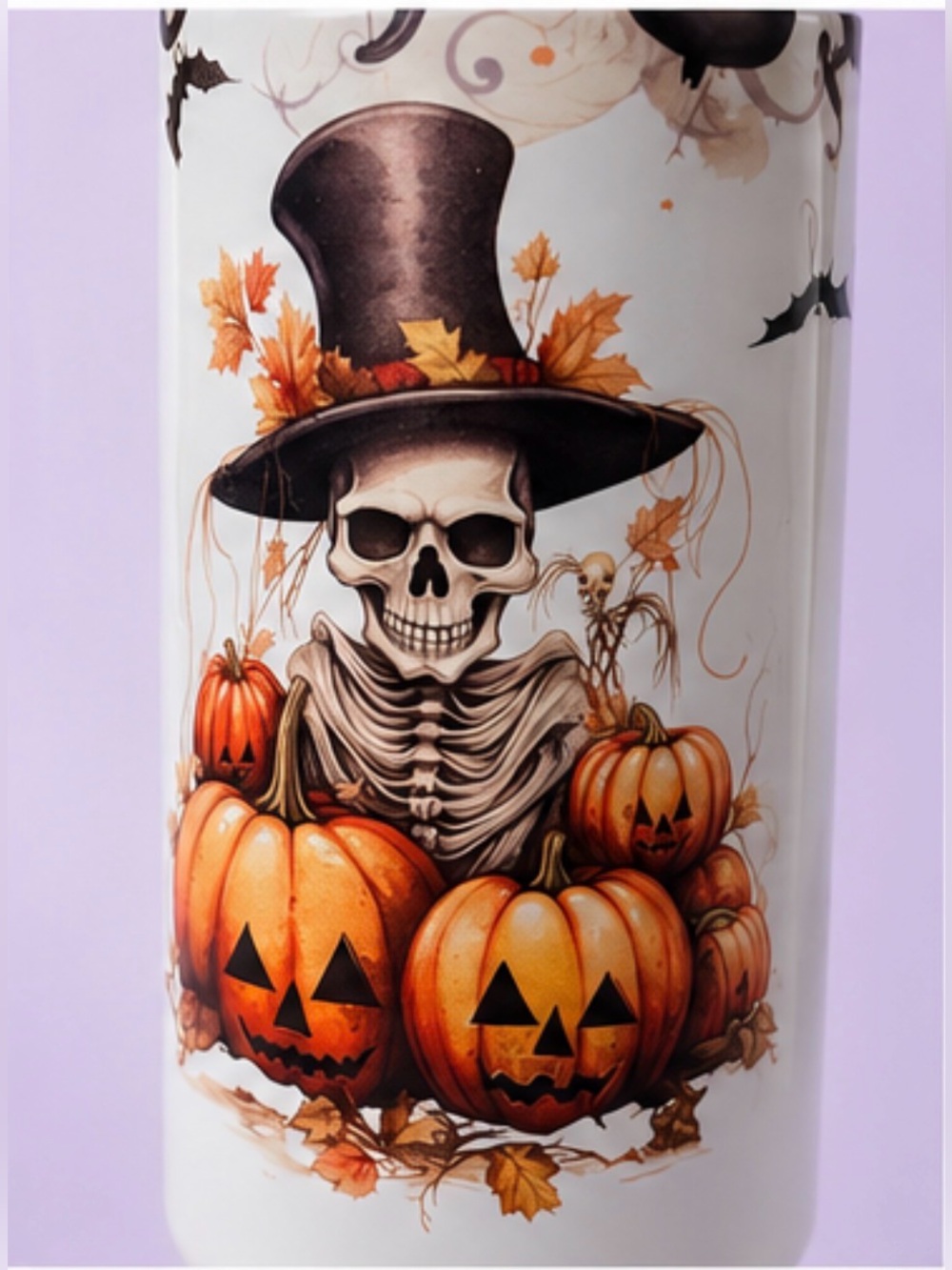 White 'Tis The Season To Be Spooky’Insulated 40 oz. Steel Halloween Tumbler - Picture 6 of 7